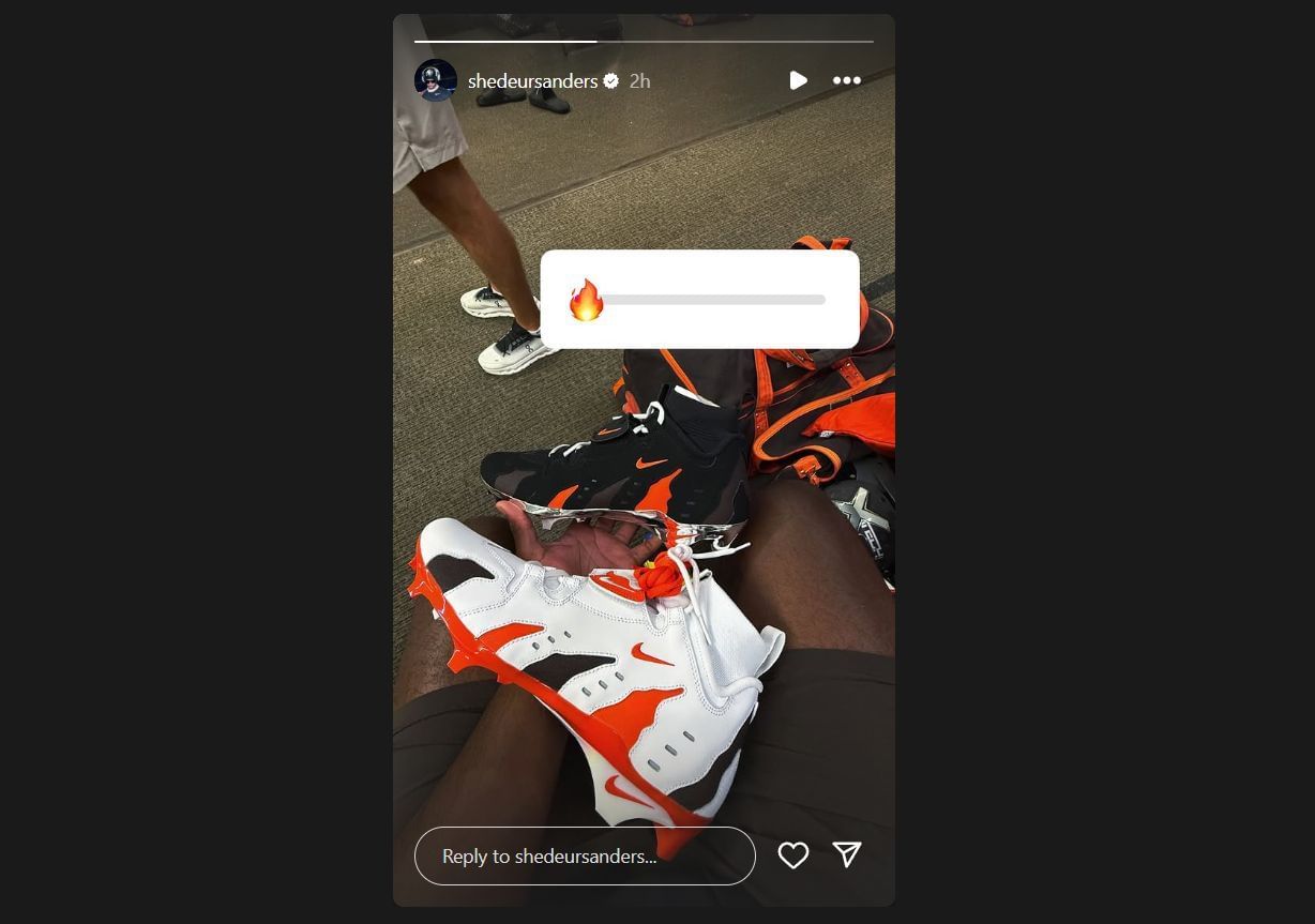 @shedeursanders' Instagram story