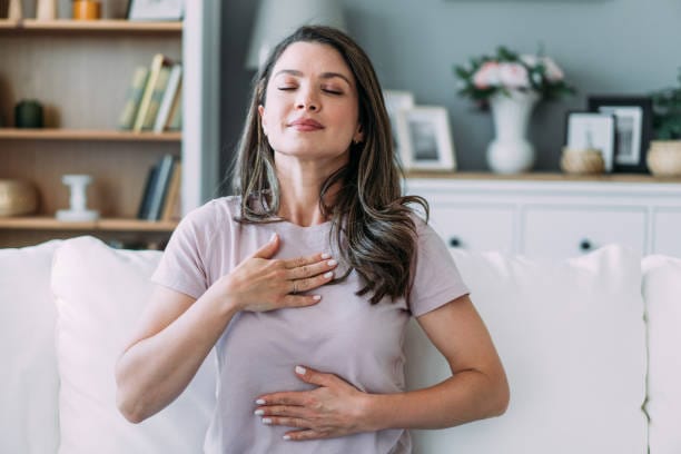 Chest Breathing: This exercise can be done while sitting or standing comfortably. Inhale deeply through the nose. This allows your chest to expand. Continue to exhale through your mouth. Focus on expanding your chest as you inhale deeply.