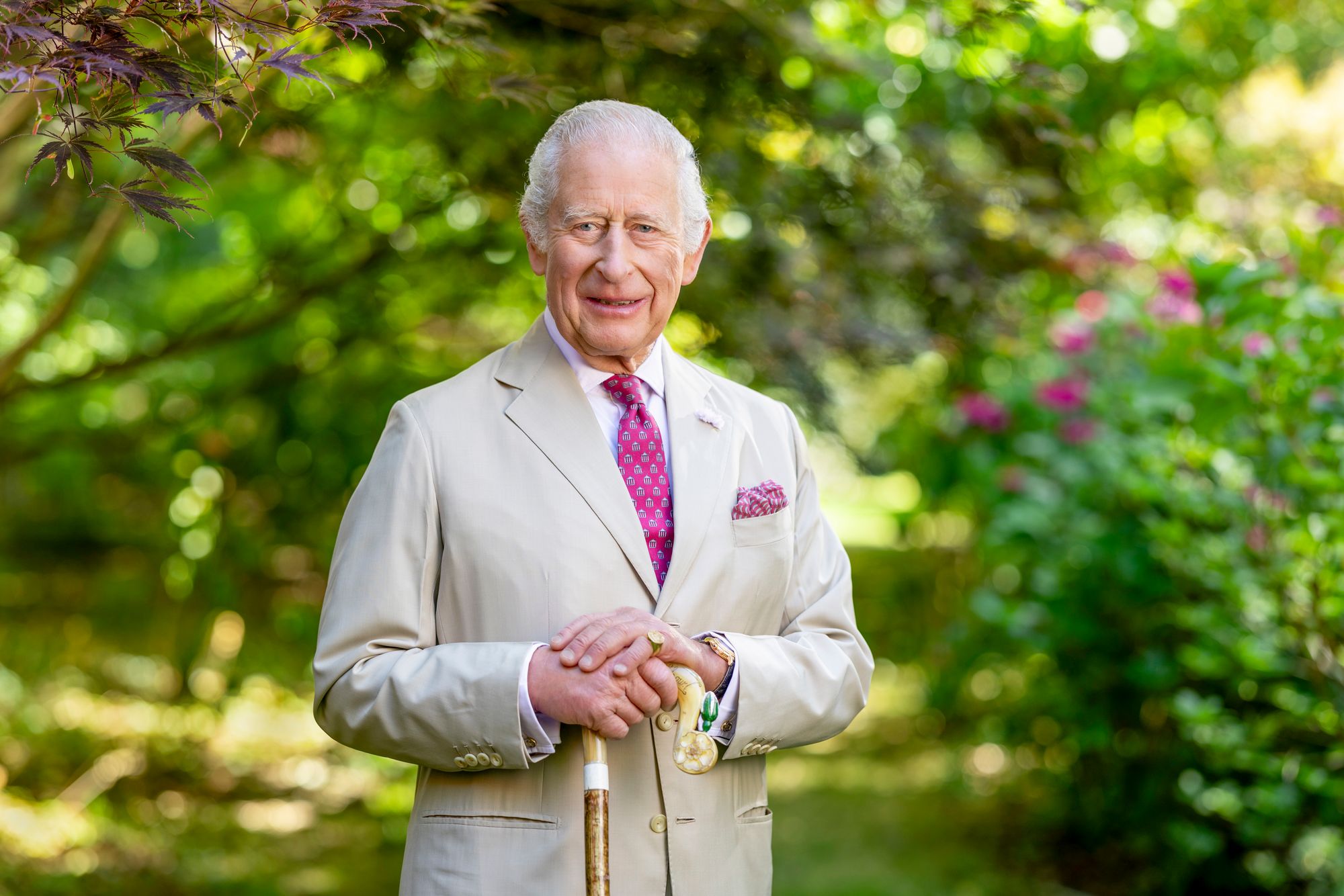 A new photograph of the King was released to mark the official announcement
